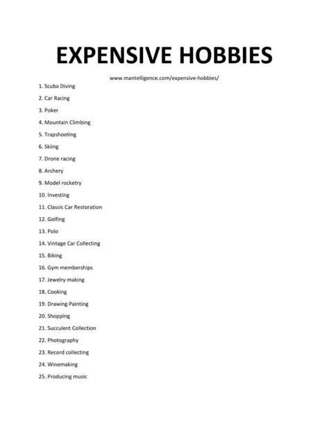 hobbijaid|A Master List Of 170+ Hobbies So Youll Never Be。